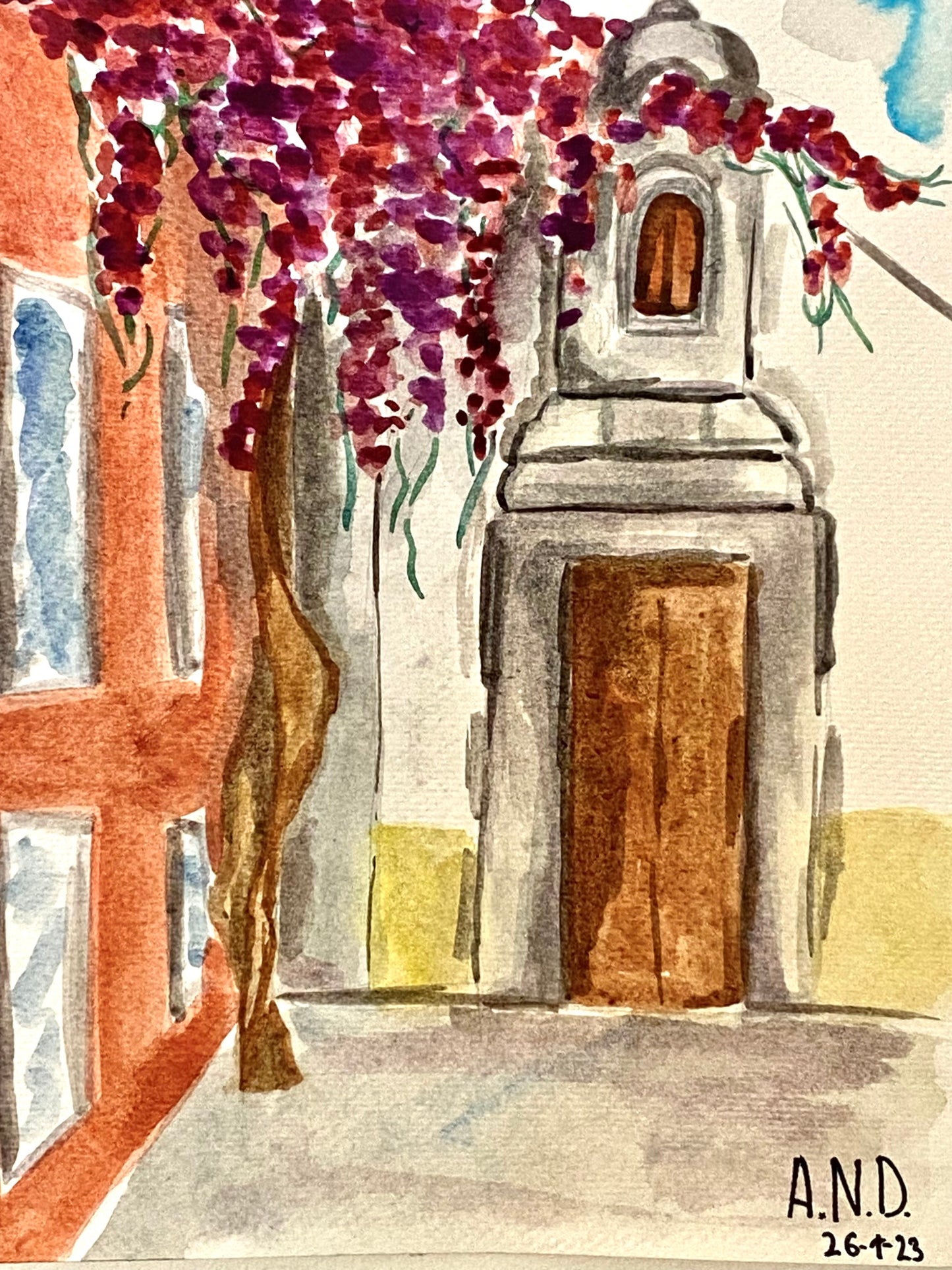 Acuarela La Palma, acuarela original.