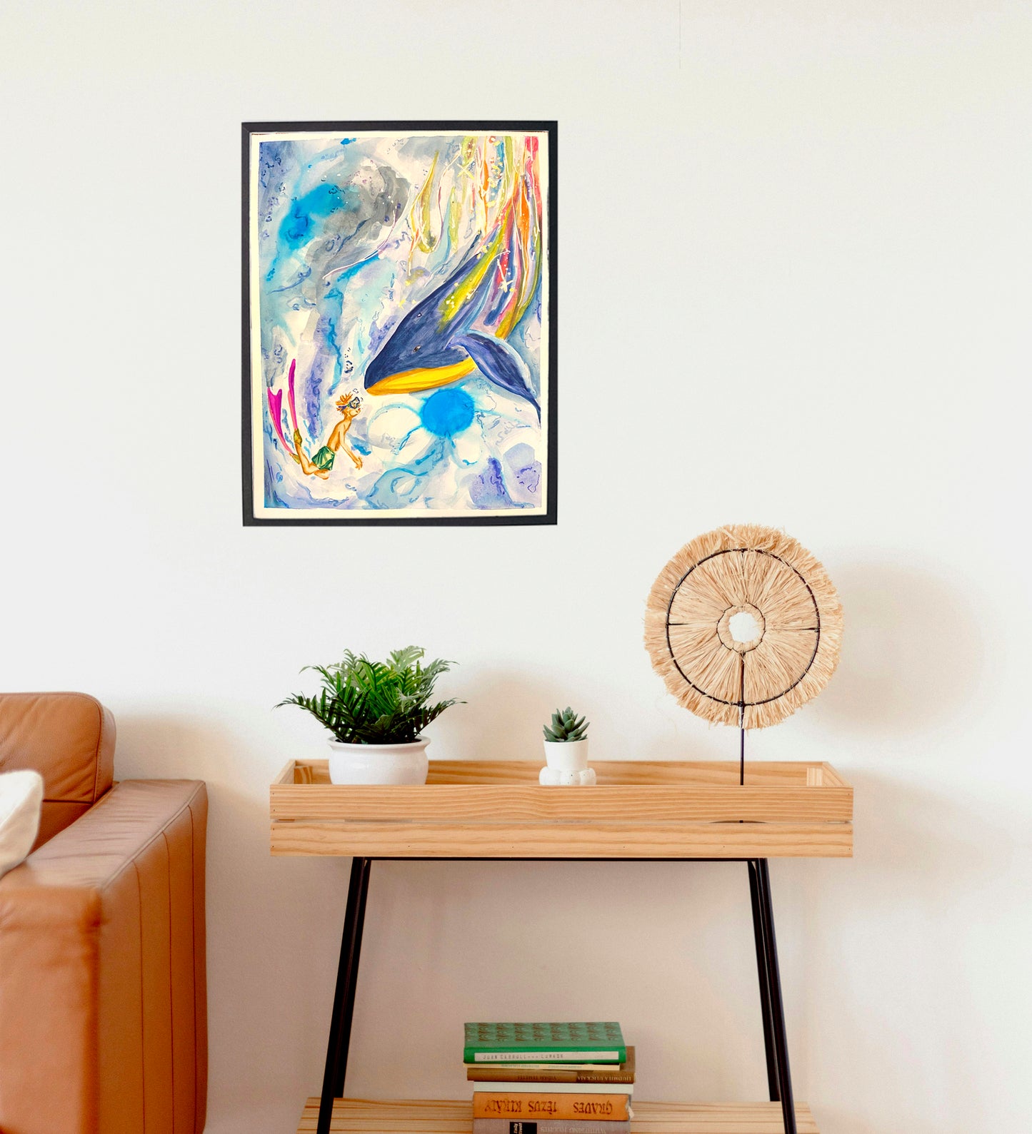 Acuarela La magia de bucear