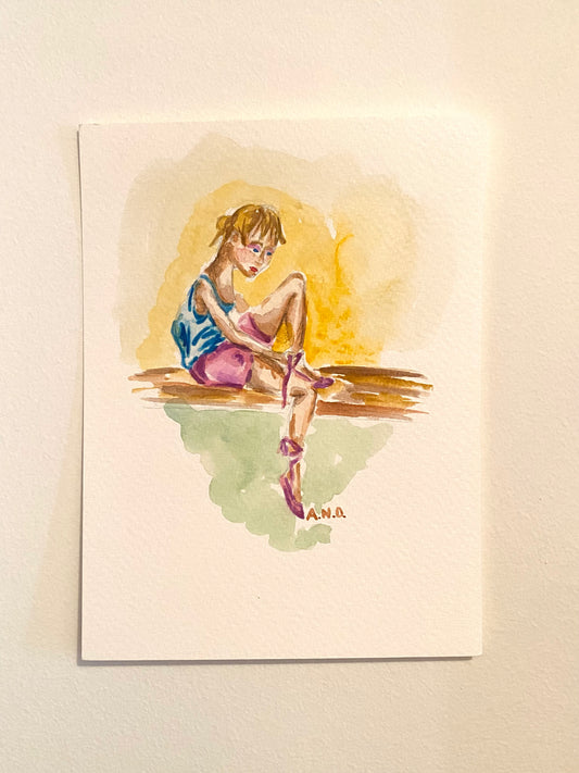 Bailarina, acuarela original
