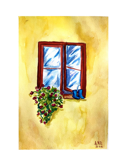 Acuarela Patio de flores