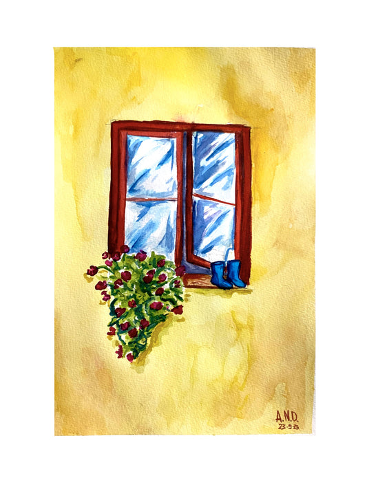 Acuarela Patio de flores