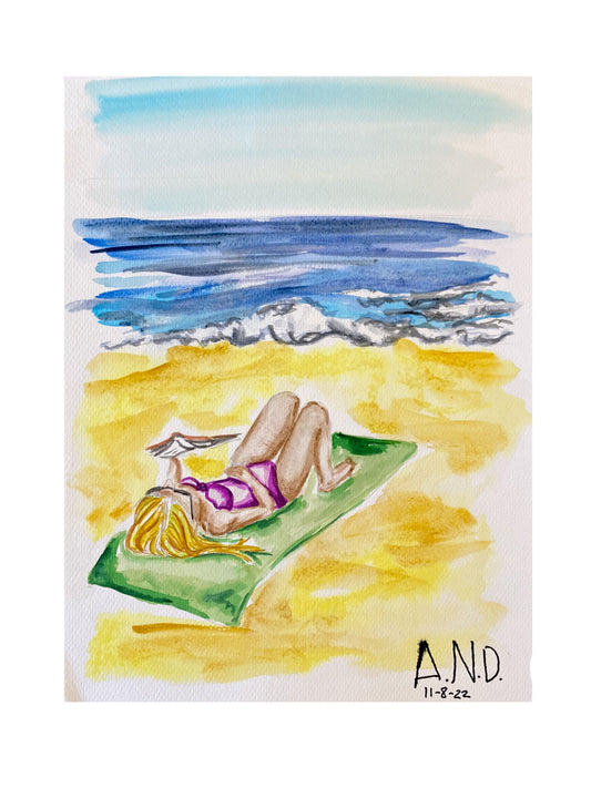 Acuarela Un instante de verano